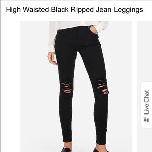 Express ripped jeans